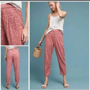 Anthropologie Longshore Ikat Cropped Pants